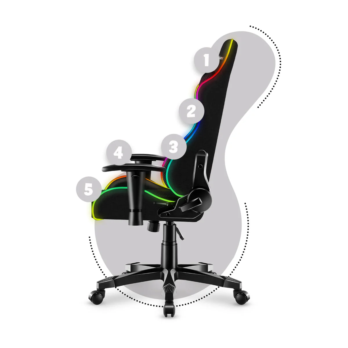 Fotel Gamingowy dla dziecka HUZARO RANGER 6.0 RGB Mesh - Image 10