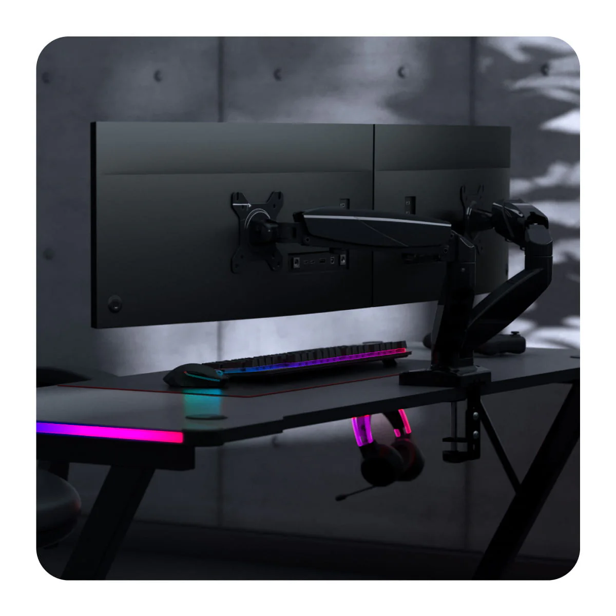 Uchwyt obrotowy  Huzaro Motion 2.2  na dwa monitory - Image 16